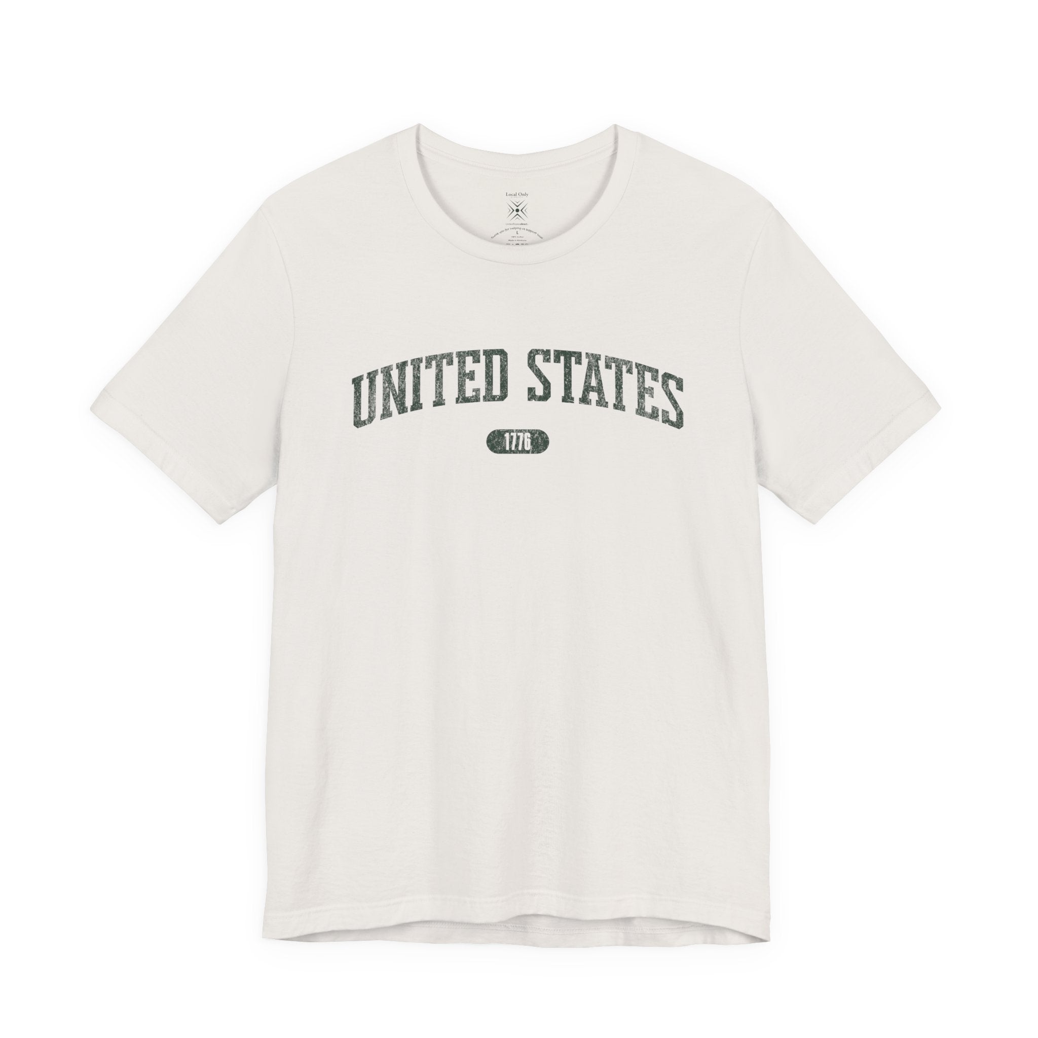United States 1776 Vintage Collegiate Premium T-Shirt – Green Graphic – Neutrals