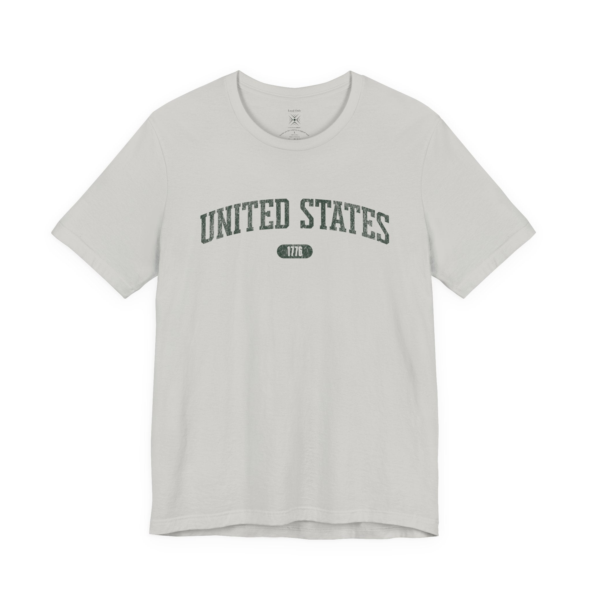 United States 1776 Vintage Collegiate Premium T-Shirt – Green Graphic – Neutrals