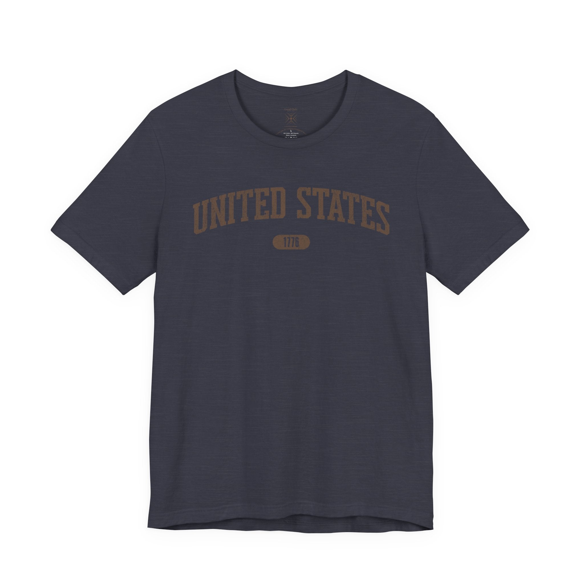 United States 1776 Vintage Collegiate T-Shirt – Brown Graphic – Neutrals