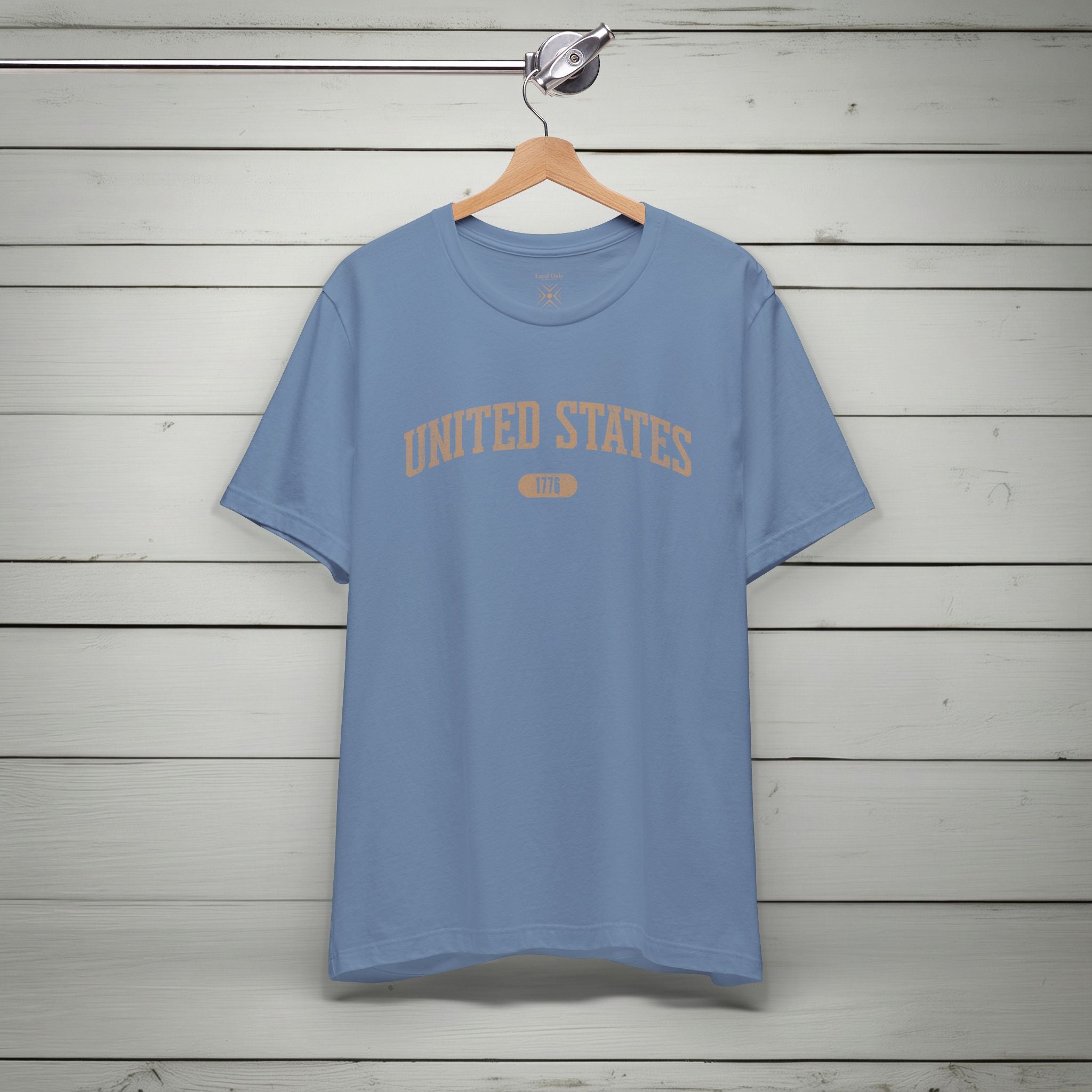 United States 1776 Vintage Collegiate Premium T-Shirt – Tan Graphic – Colorful