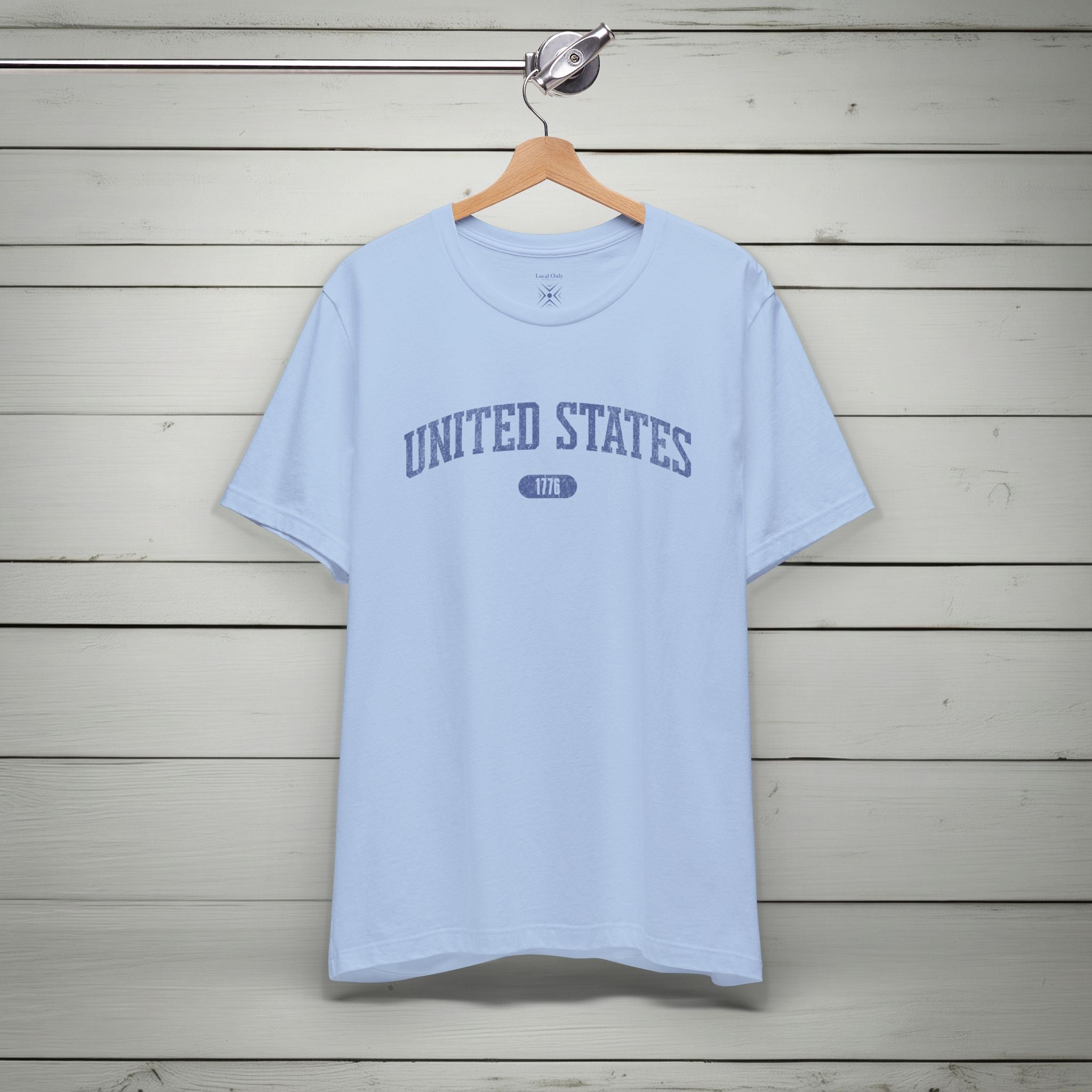 United States 1776 Vintage Collegiate Premium T-Shirt – Blue Graphic – Colorful