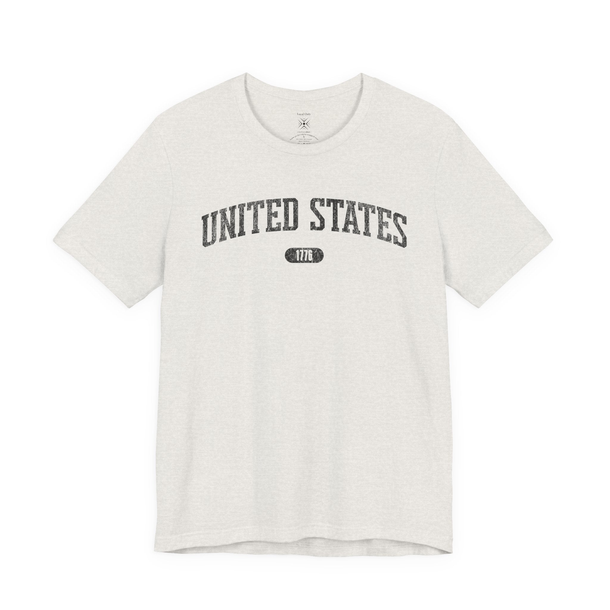 United States 1776 Vintage Collegiate T-Shirt – Black Graphic – Neutrals