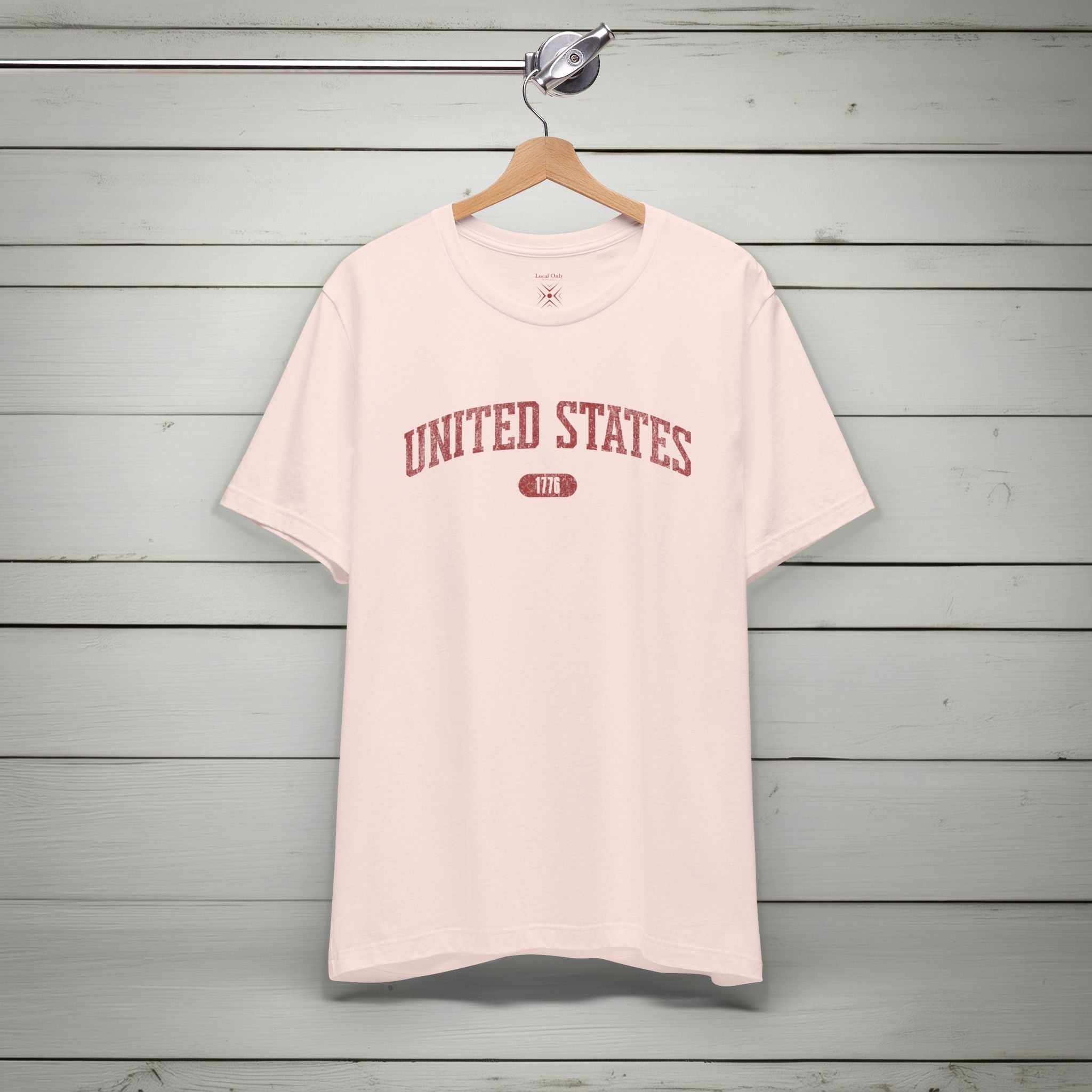 United States 1776 Vintage Collegiate Premium T-Shirt – Red Graphic – Colorful
