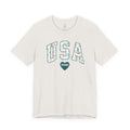 USA Love Spring Floral Varsity Graphic Tee – Transformative Teal