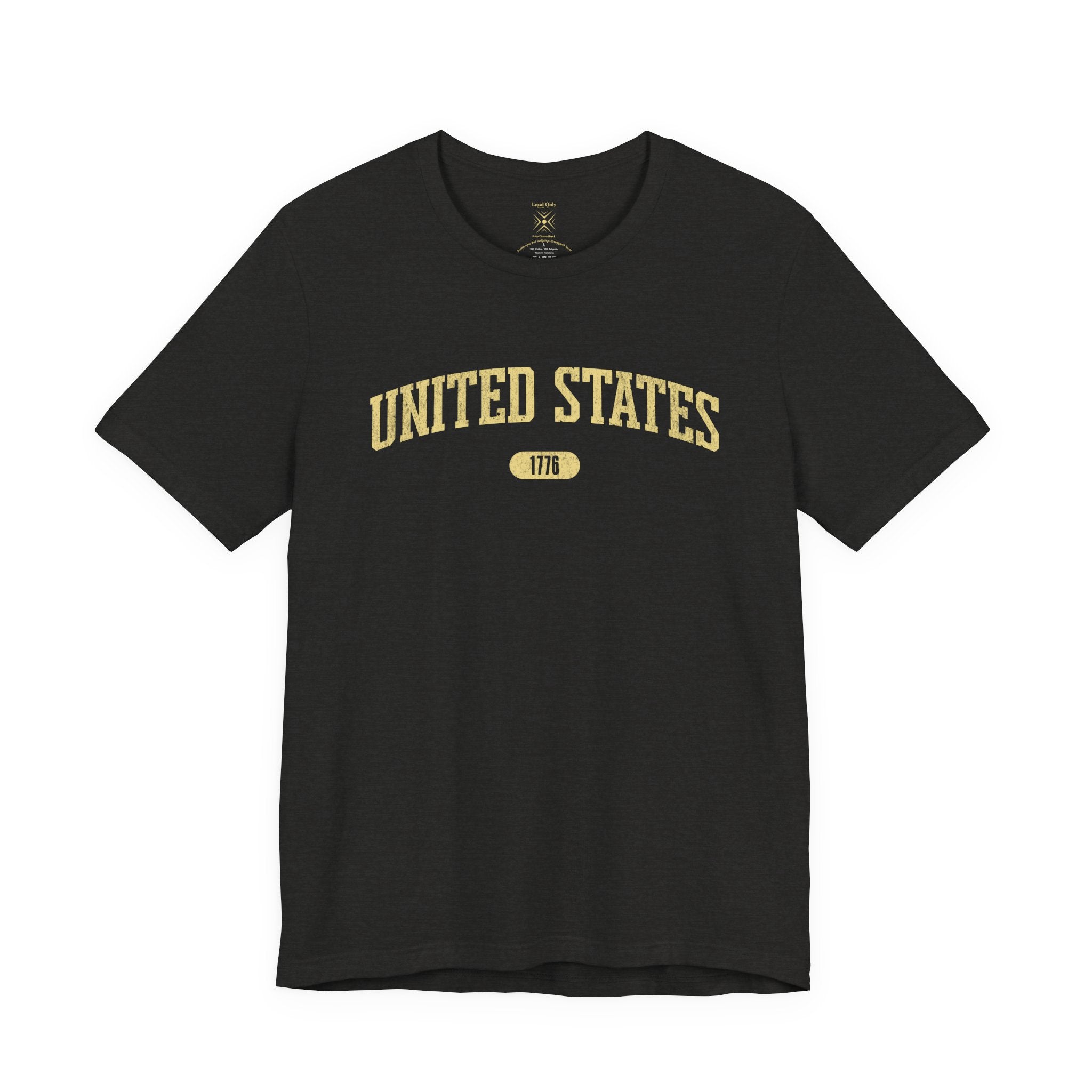 United States 1776 Vintage Collegiate Premium T-Shirt – Yellow Graphic – Neutrals