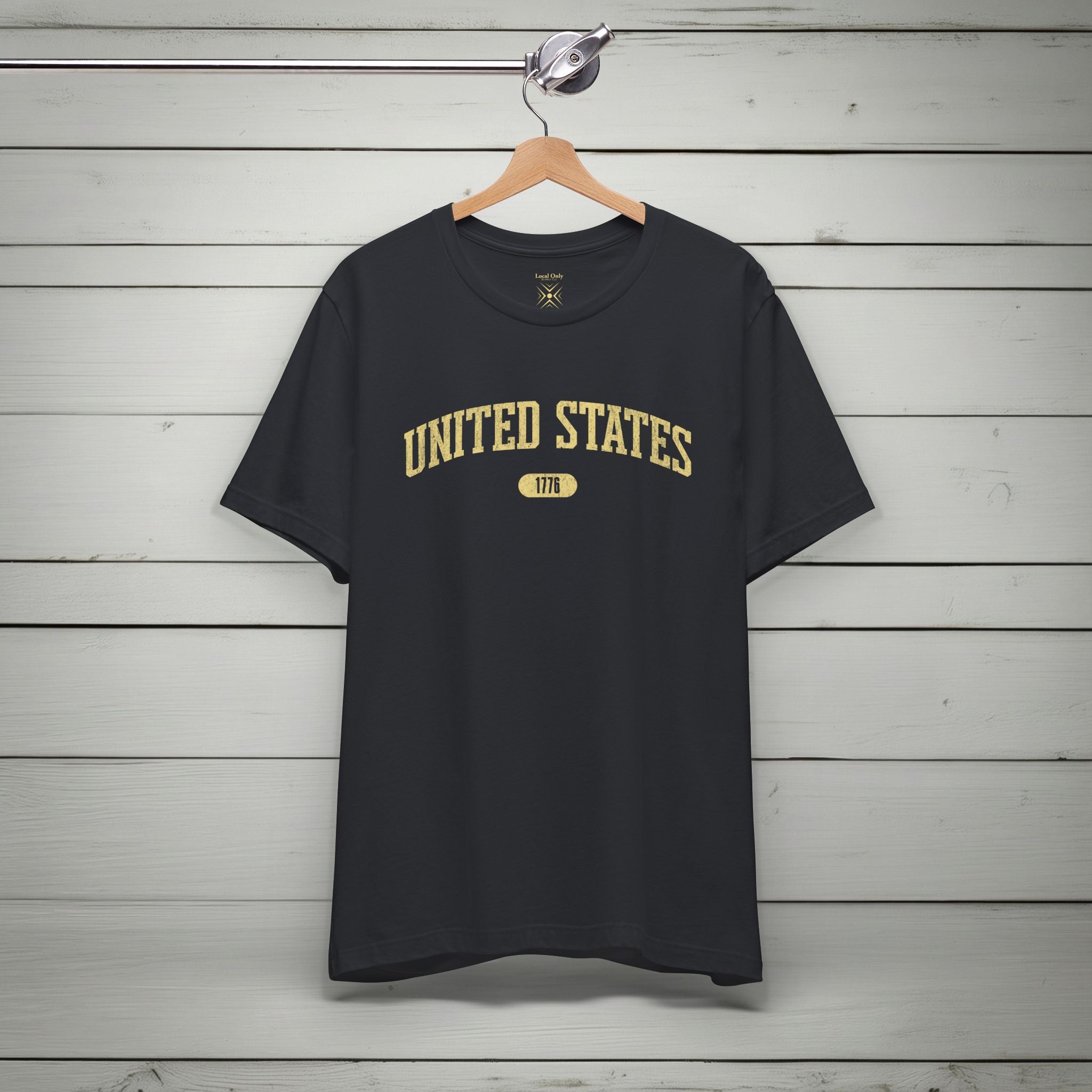 United States 1776 Vintage Collegiate Premium T-Shirt – Yellow Graphic – Neutrals