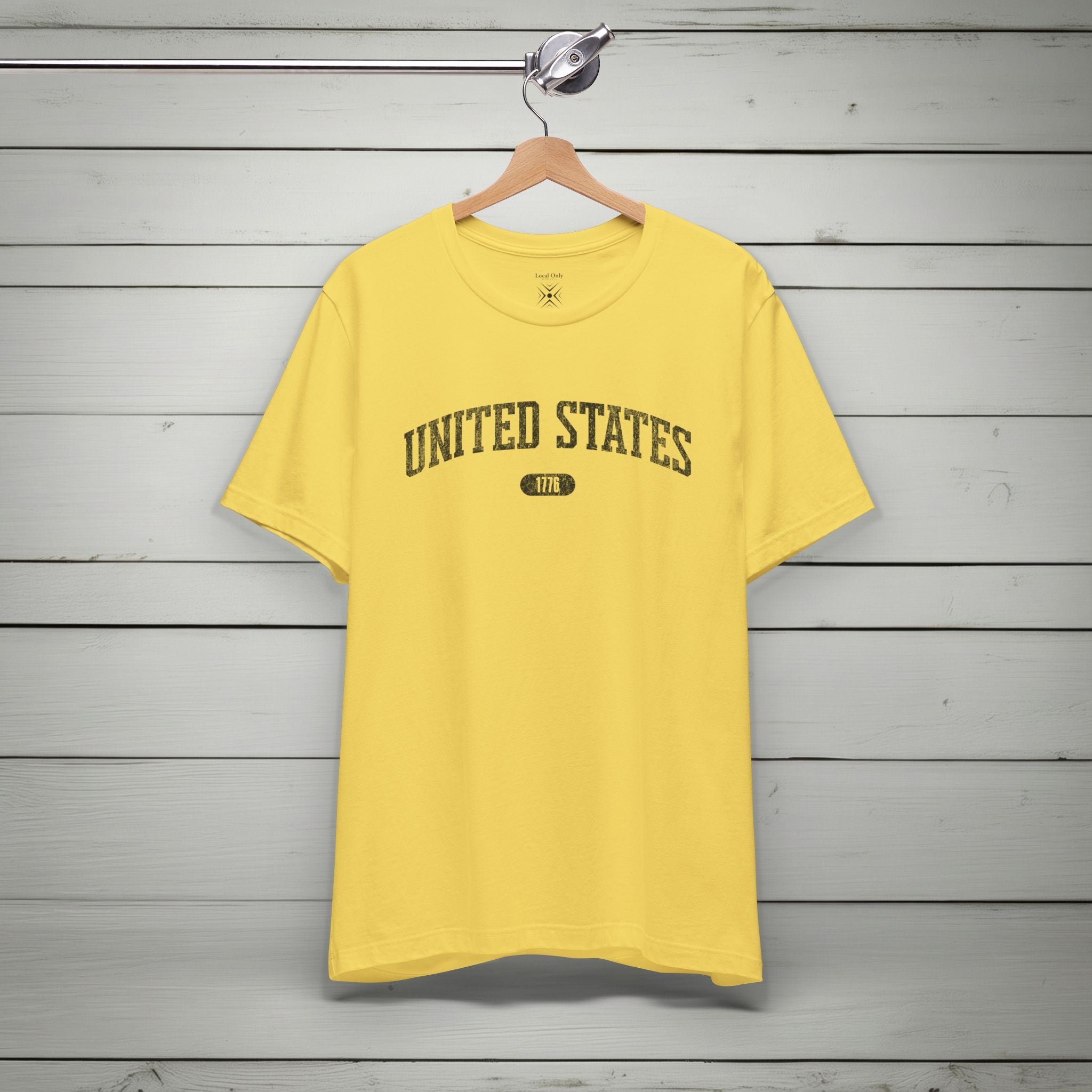 United States 1776 Vintage Collegiate Premium T-Shirt – Black Graphic – Colorful