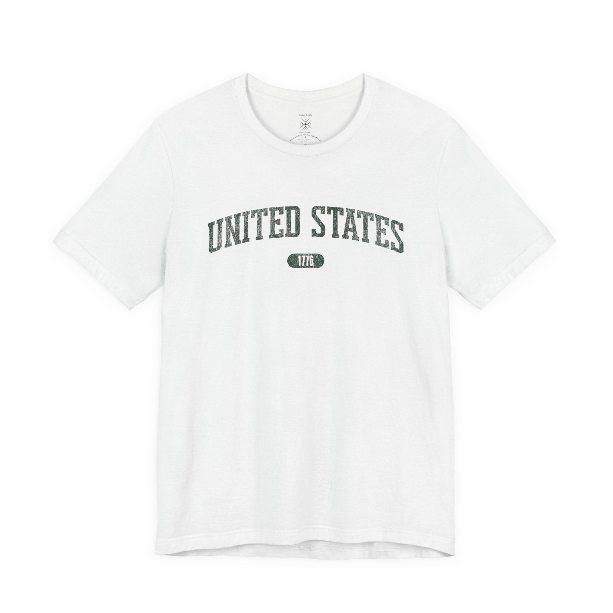 United States 1776 Vintage Collegiate Premium T-Shirt – Green Graphic – Neutrals