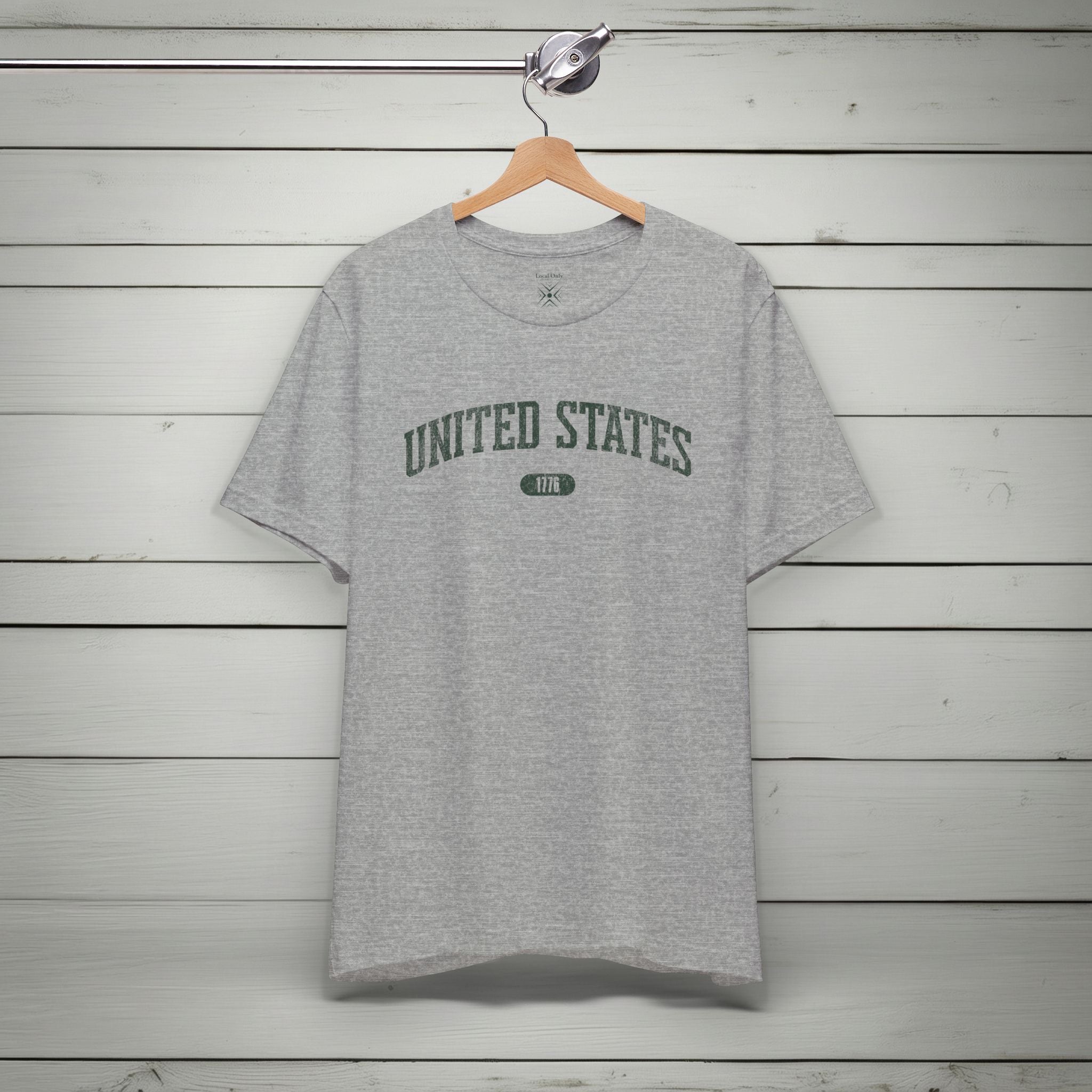 United States 1776 Vintage Collegiate Premium T-Shirt – Green Graphic – Neutrals