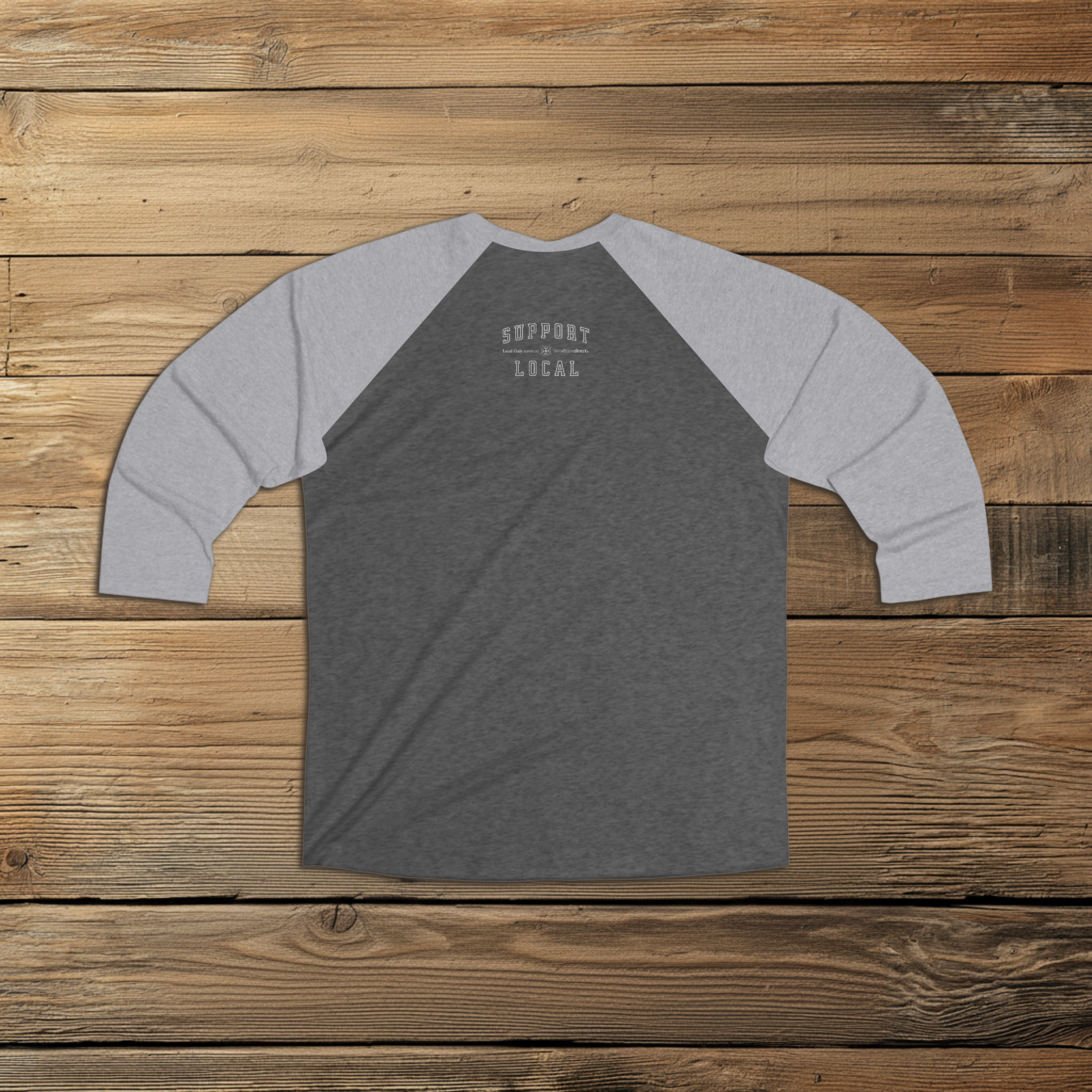 United States 1776 Free & Brave Retro Varsity Raglan Shirt – Silver Gray Graphic – Vintage Black with Heather Gray