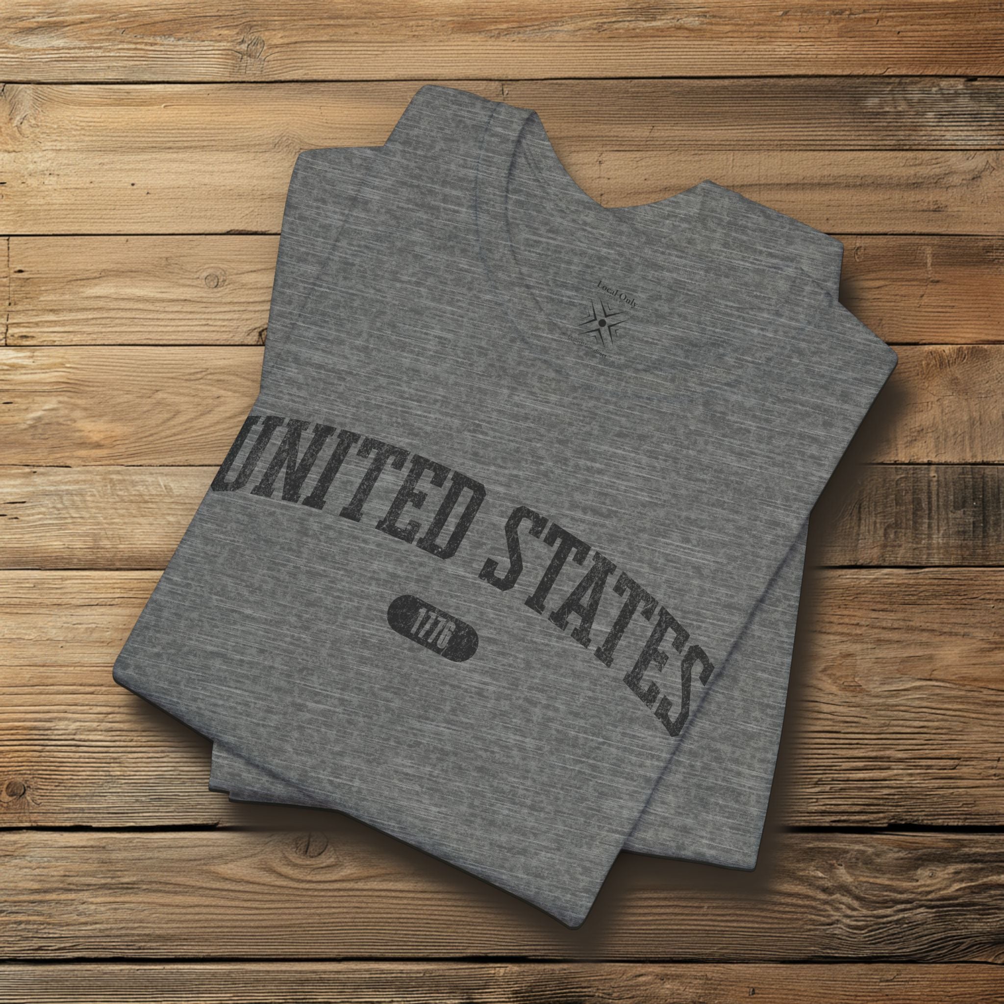 United States 1776 Vintage Collegiate Premium T-Shirt – Black Graphic – Neutrals