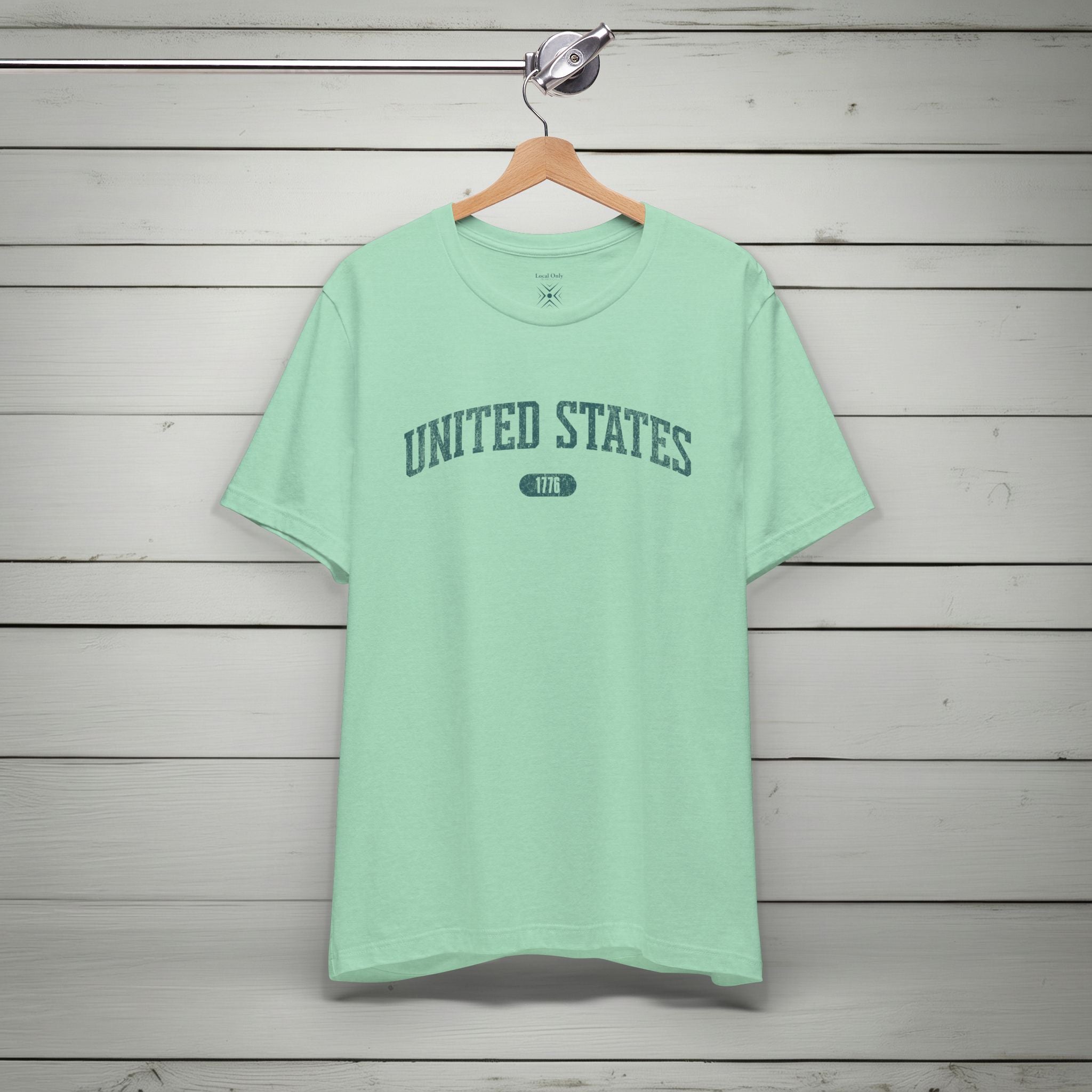 United States 1776 Vintage Collegiate Premium T-Shirt – Teal Graphic – Colorful