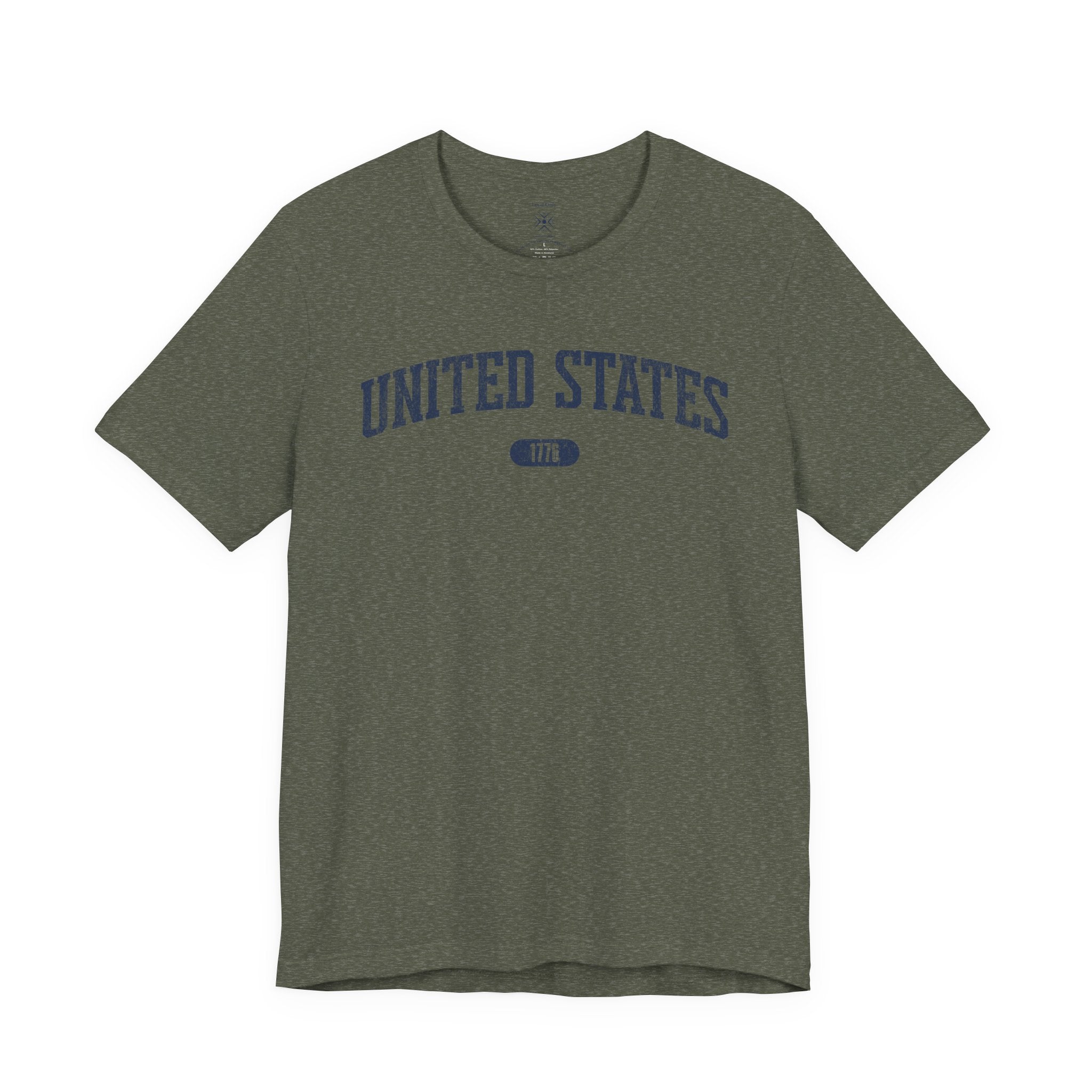 United States 1776 Vintage Collegiate T-Shirt – Navy Graphic – Neutrals