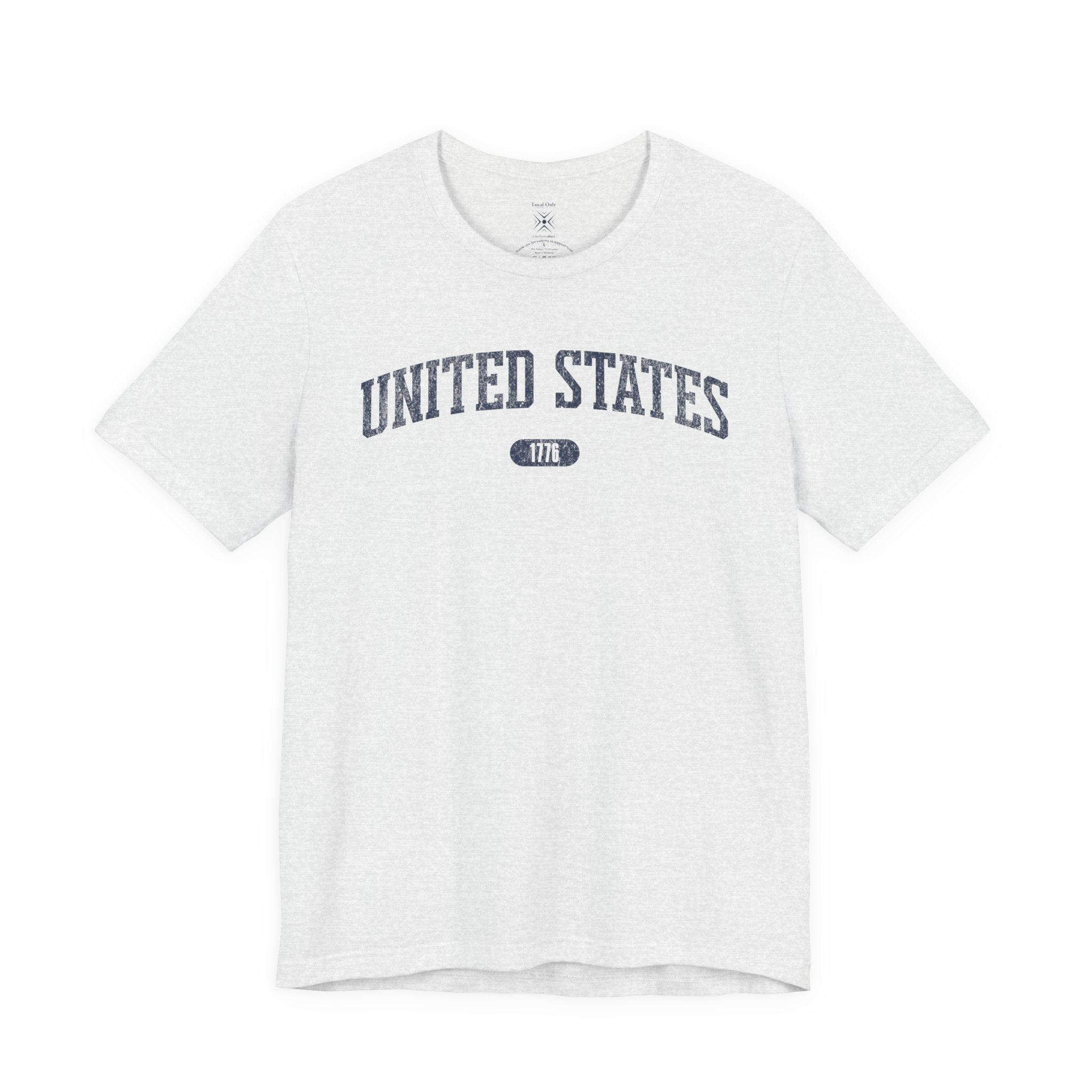 United States 1776 Vintage Collegiate T-Shirt – Navy Graphic – Neutrals