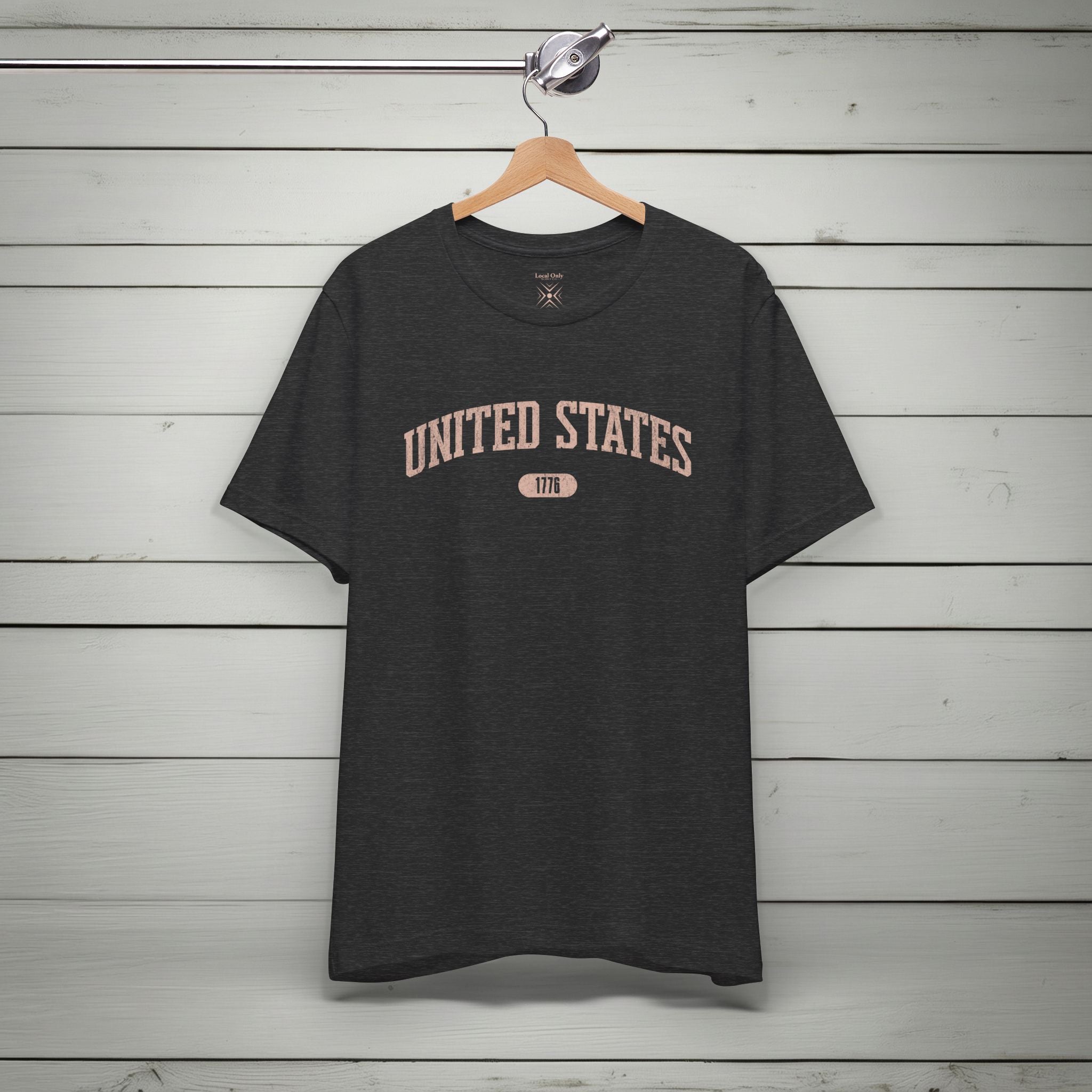 United States 1776 Vintage Collegiate Premium T-Shirt – Pink Graphic – Neutrals