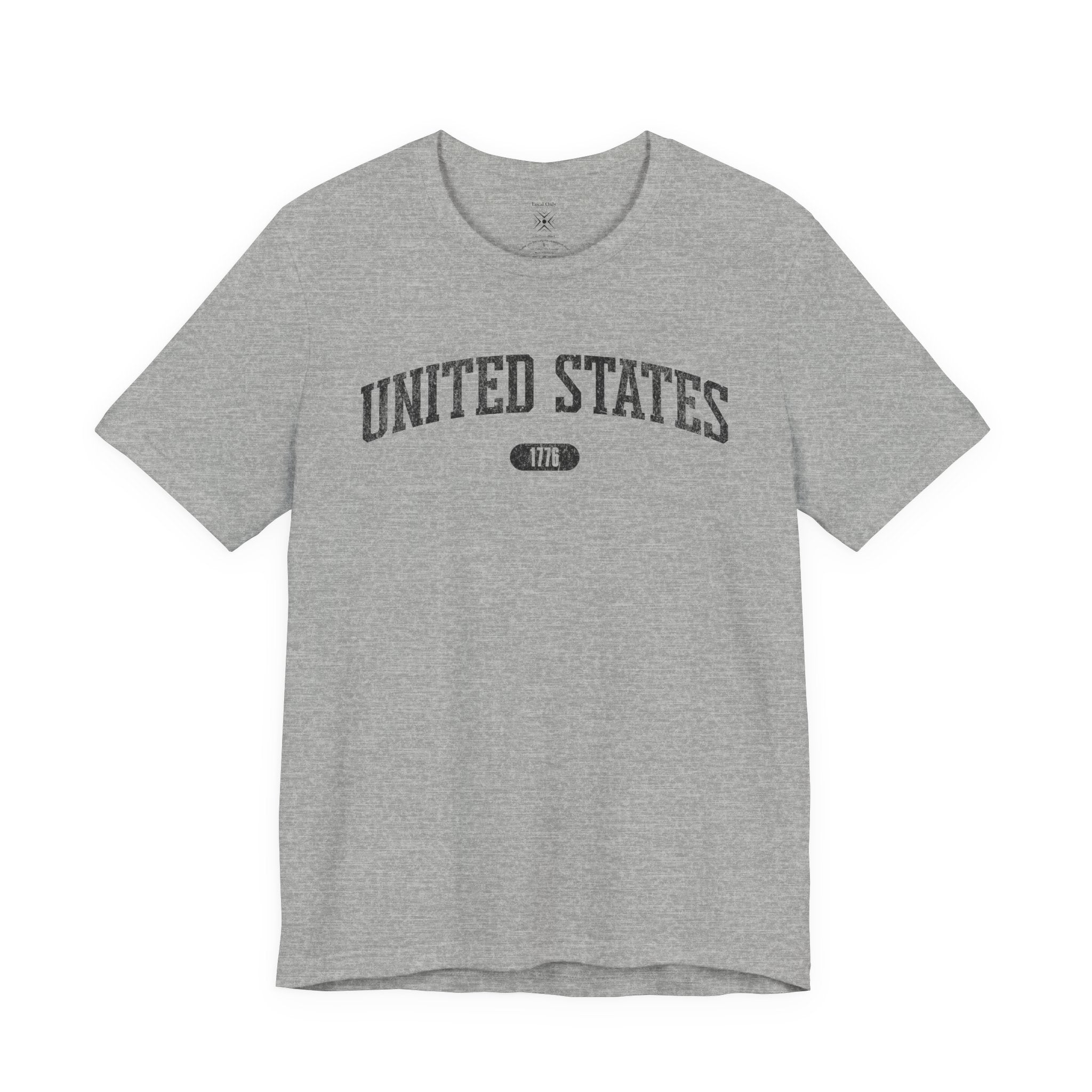 United States 1776 Vintage Collegiate T-Shirt – Black Graphic – Neutrals