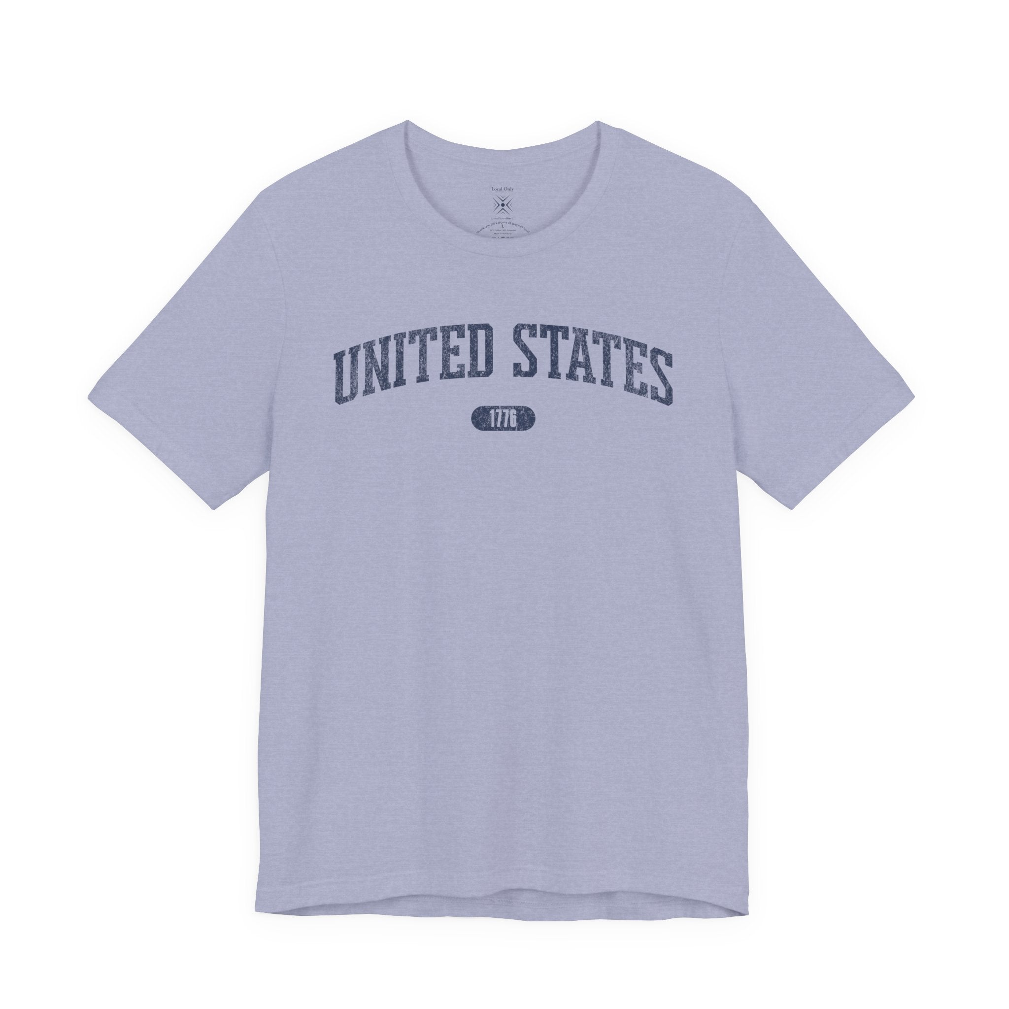 United States 1776 Vintage Collegiate T-Shirt – Navy Graphic – Colorful