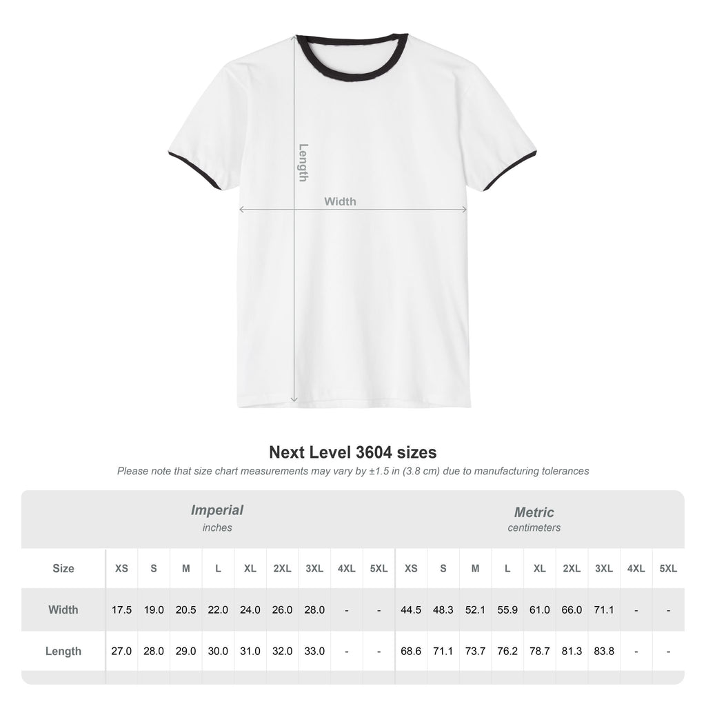 United States of America 1776 Vintage Collegiate Ringer Tee – Black Graphic – Neutrals with Black Trim