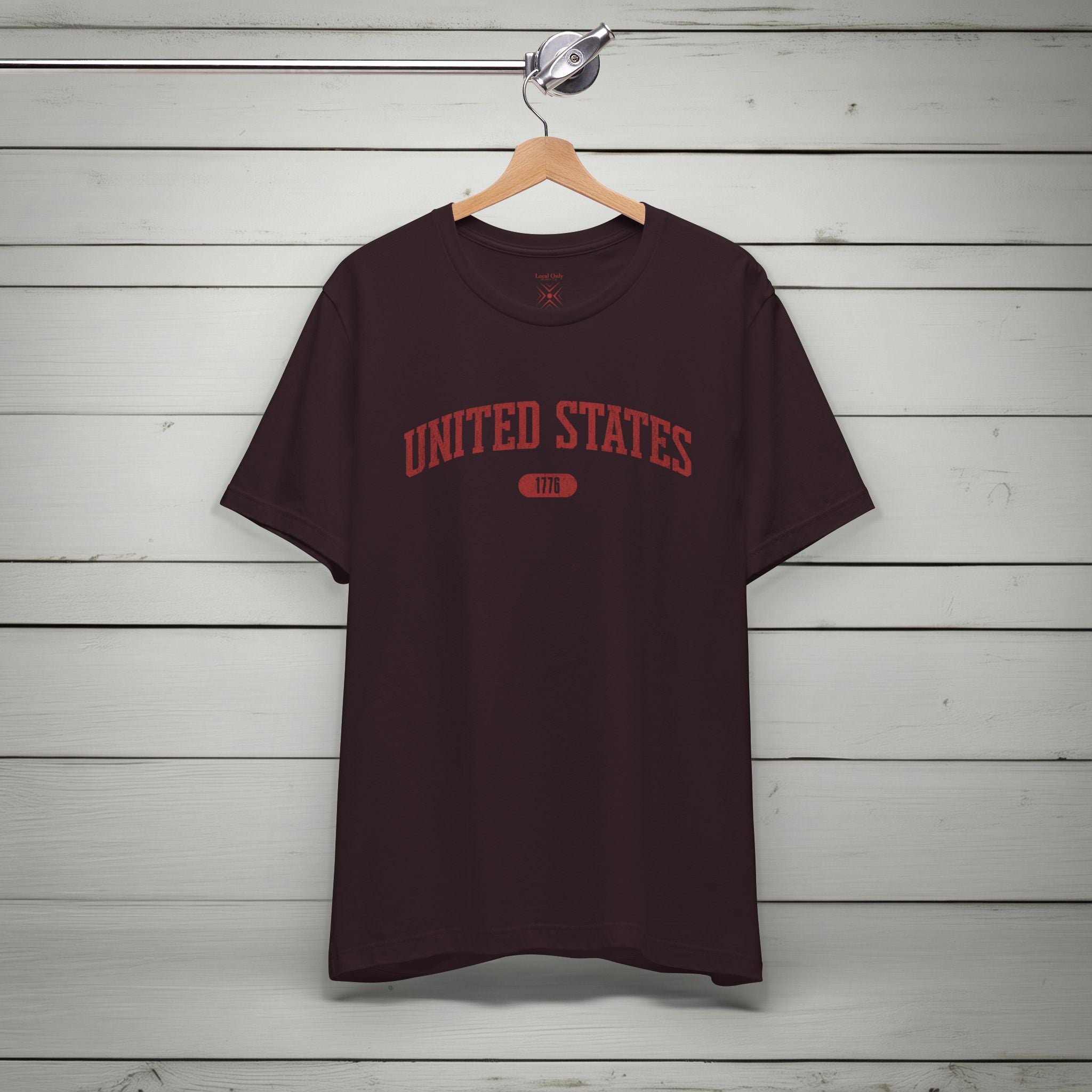 United States 1776 Vintage Collegiate Premium T-Shirt – Red Graphic – Neutrals