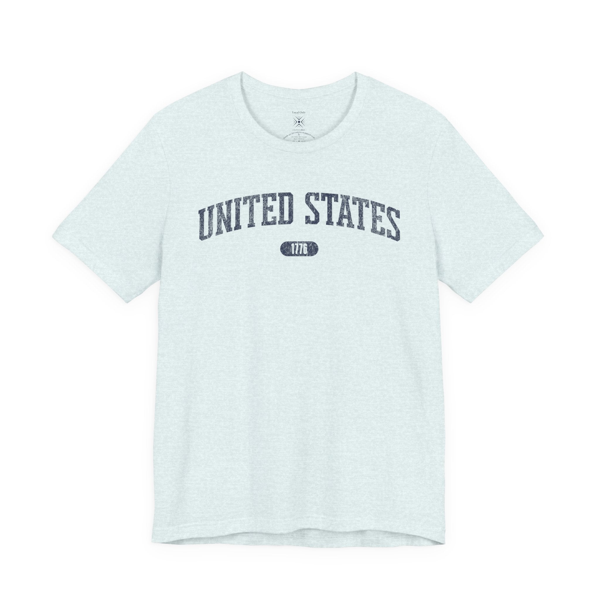 United States 1776 Vintage Collegiate T-Shirt – Navy Graphic – Colorful