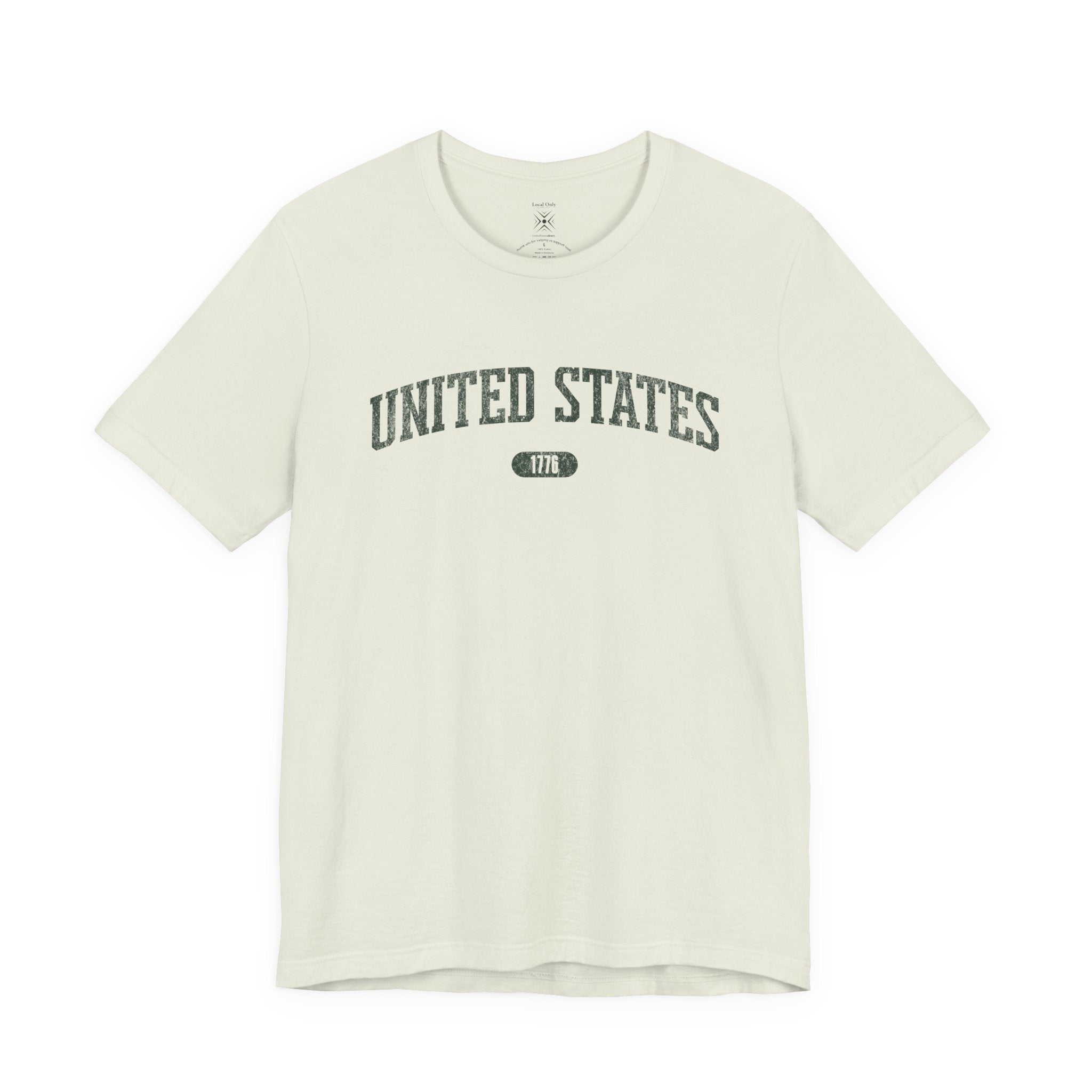 United States 1776 Vintage Collegiate Premium T-Shirt – Green Graphic – Neutrals