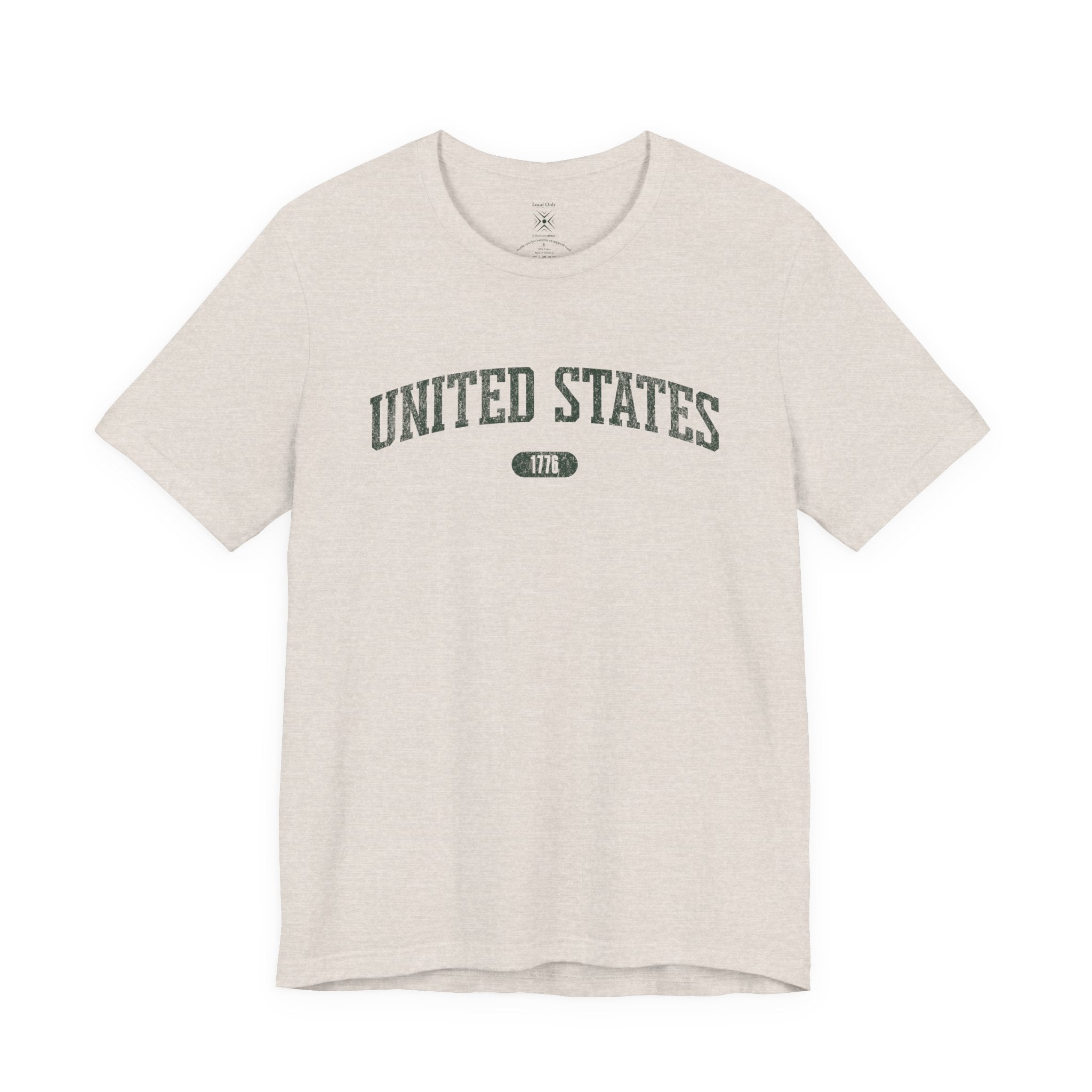 United States 1776 Vintage Collegiate Premium T-Shirt – Green Graphic – Neutrals