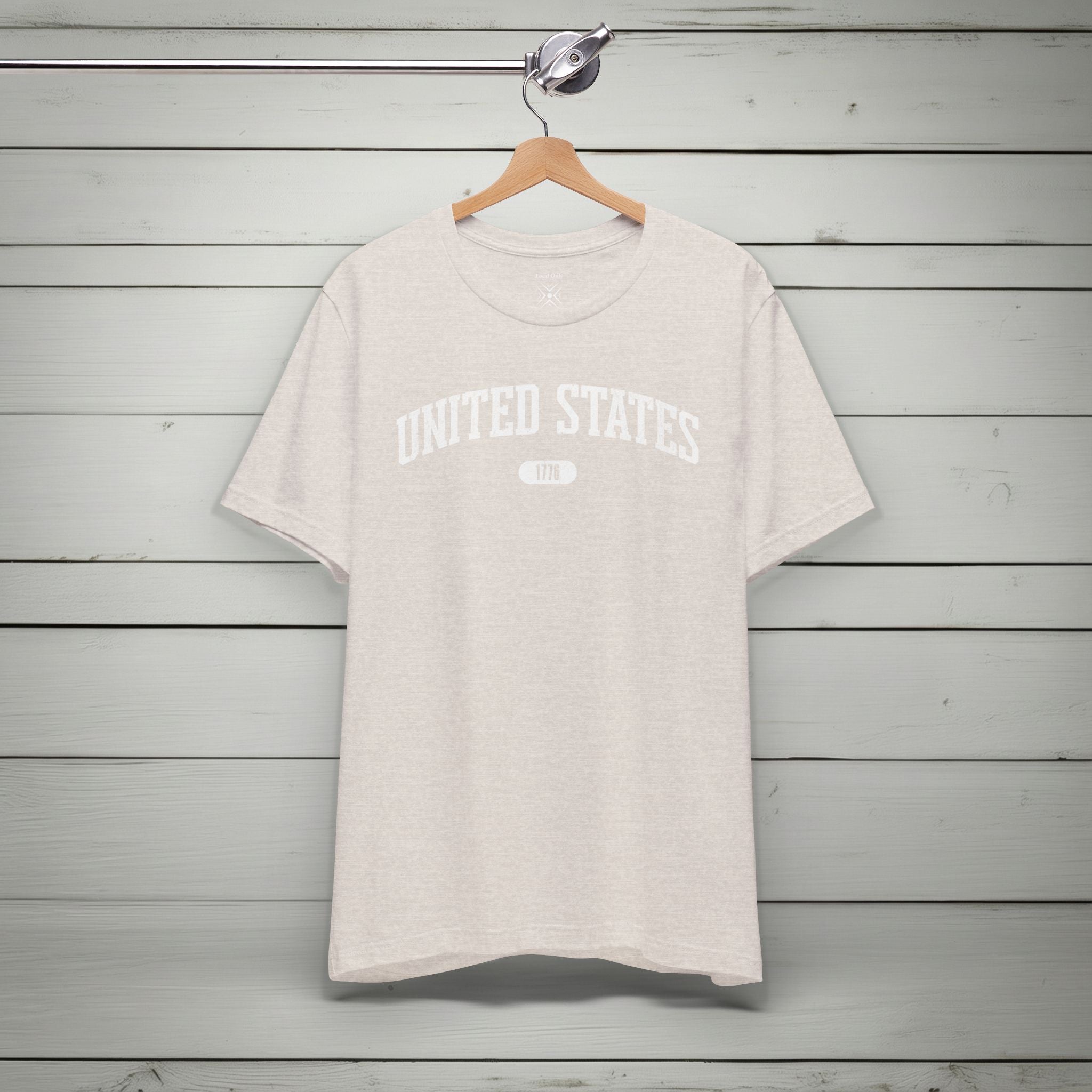 United States 1776 Vintage Collegiate Premium T-Shirt – White Graphic – Neutrals