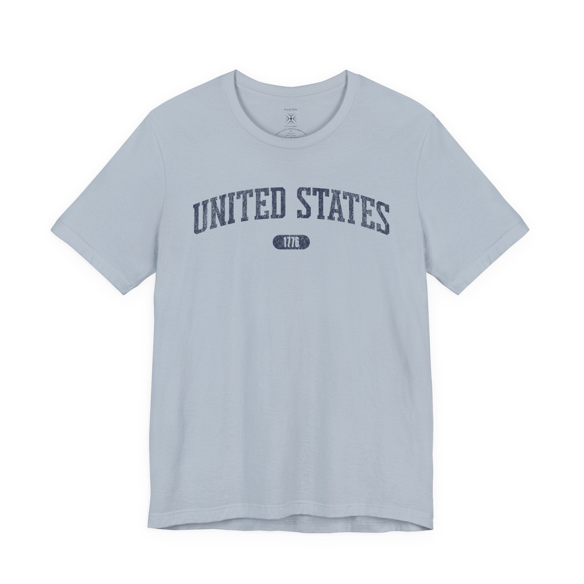 United States 1776 Vintage Collegiate T-Shirt – Navy Graphic – Colorful