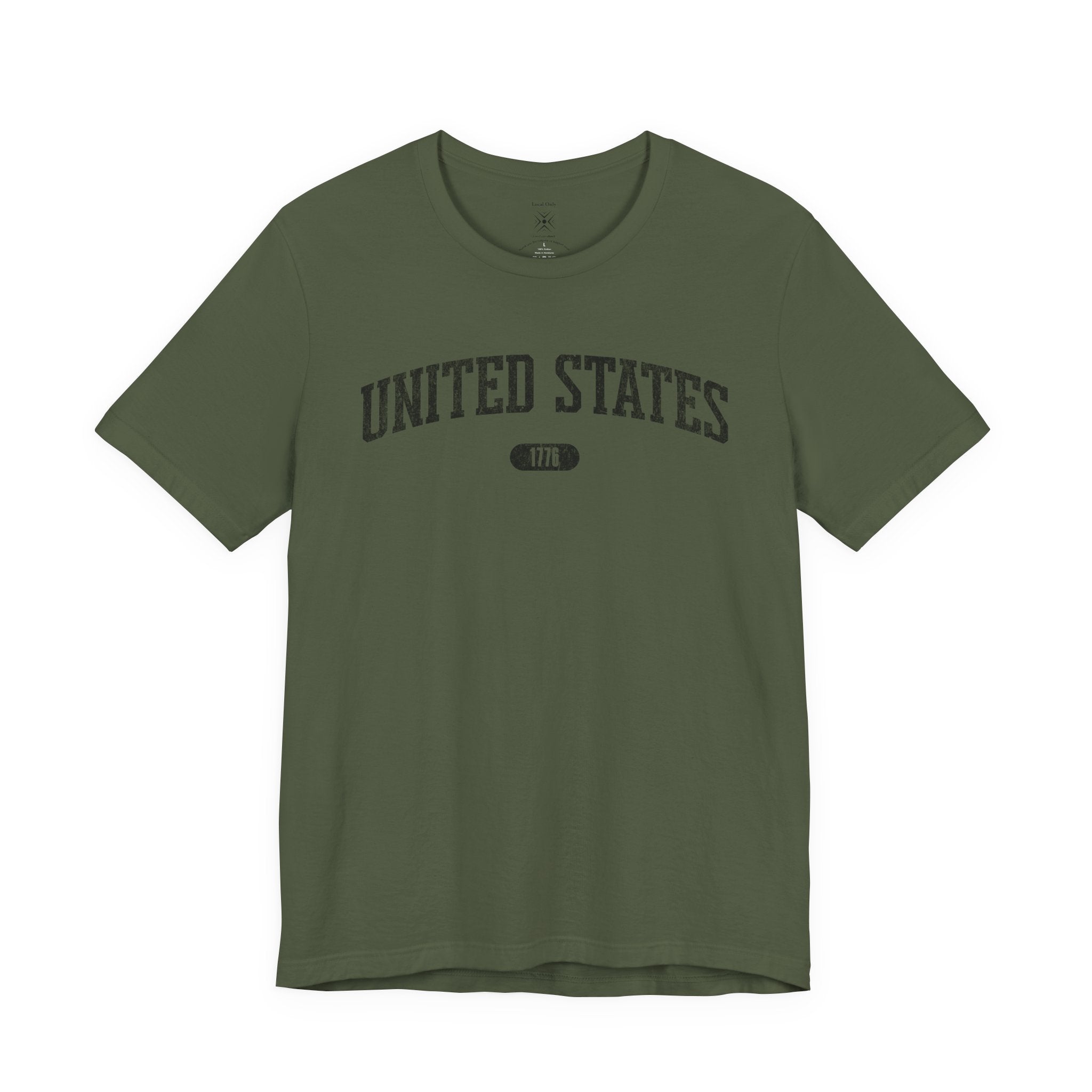 United States 1776 Vintage Collegiate T-Shirt – Black Graphic – Neutrals