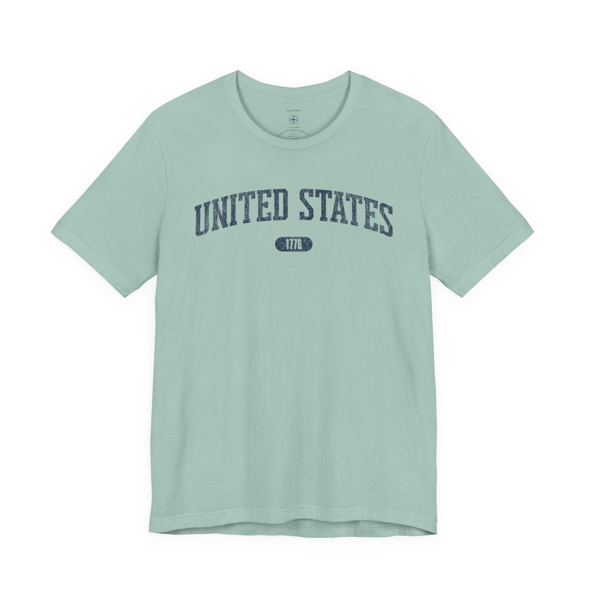 United States 1776 Vintage Collegiate T-Shirt – Navy Graphic – Colorful