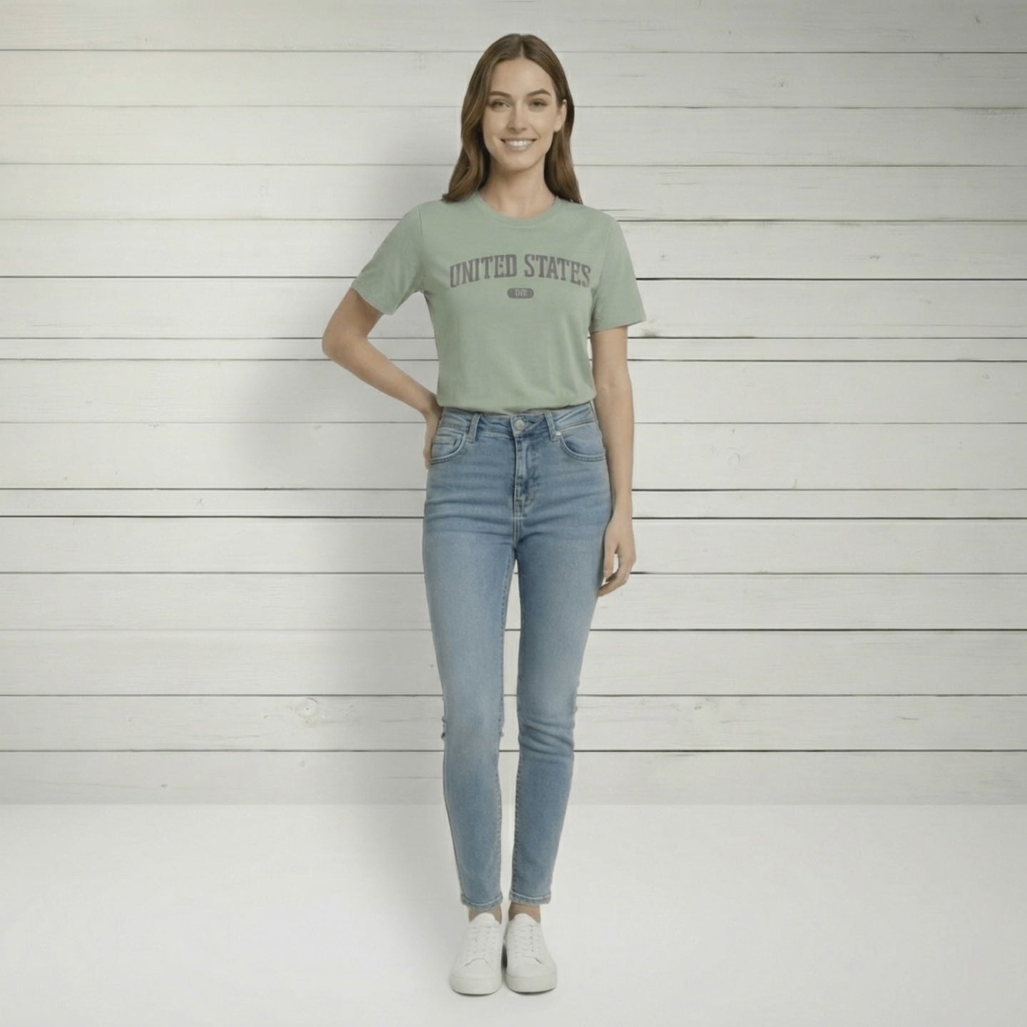 United States 1776 Vintage Collegiate T-Shirt – Gray Graphic – Colorful